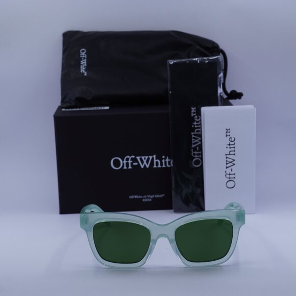 Off-White OERI143 LINCOLN 5355 Square Sunglasses – Transparent Sage/Green - Picture 3 of 10